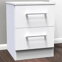 Worcester 2 Drawer Bedside Cabinet - White