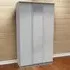Worcester 3 Door Mirrored Wardrobe - Grey