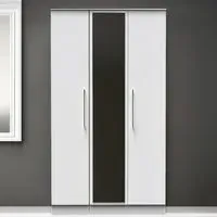 Worcester 3 Door Mirrored Wardrobe - White