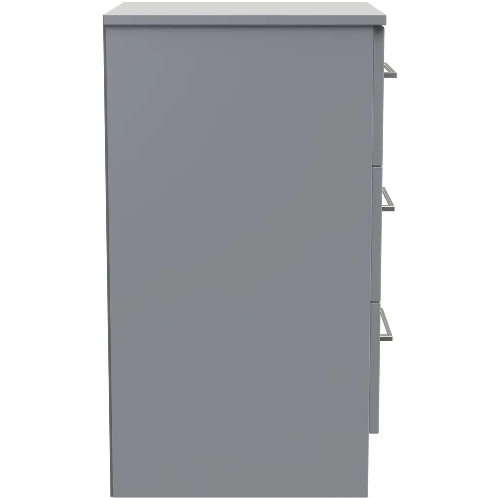 Worcester 3 Drawer Bedside Cabinet - Grey
