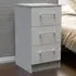Worcester 3 Drawer Bedside Cabinet - Grey