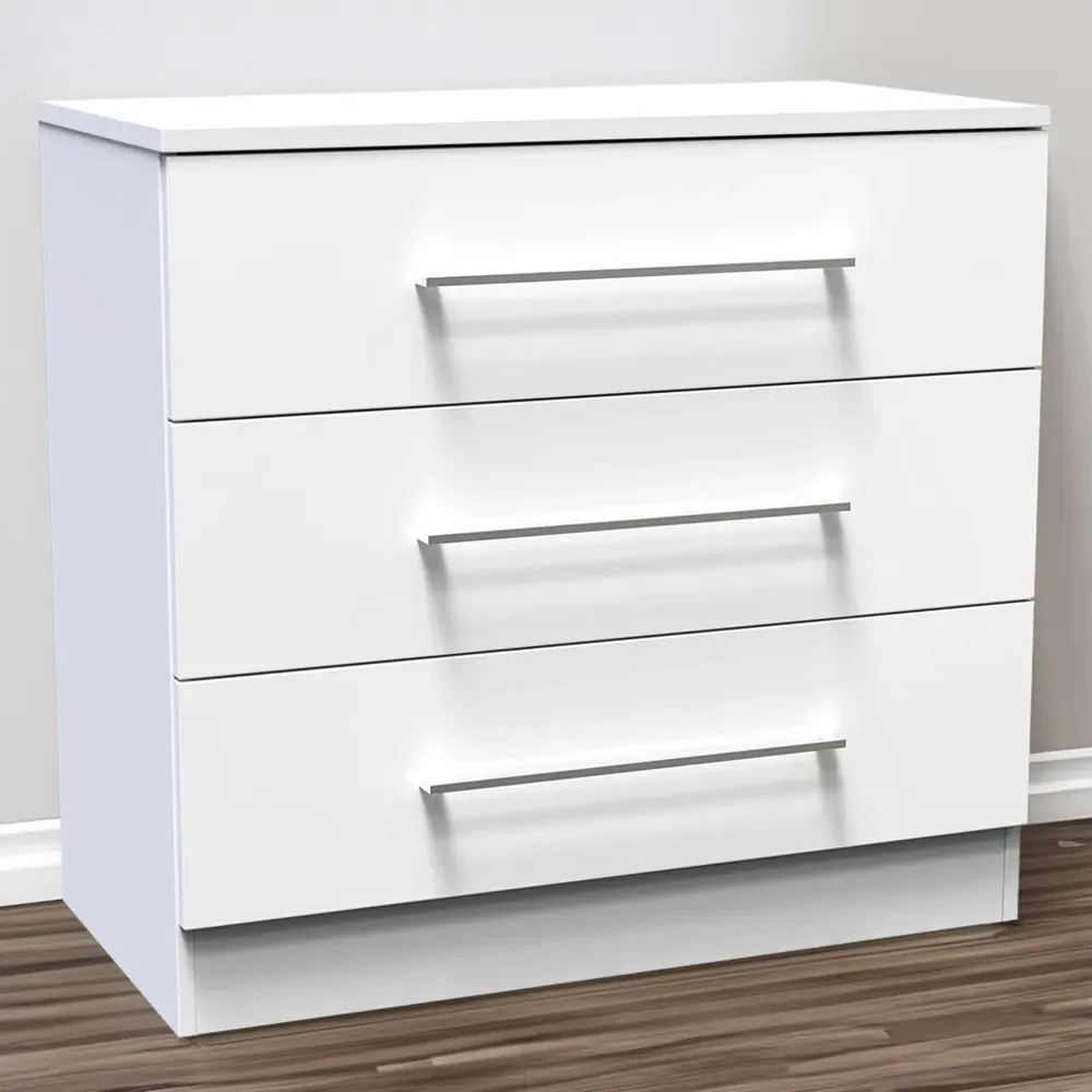 Worcester 3 Drawer Chest - White image