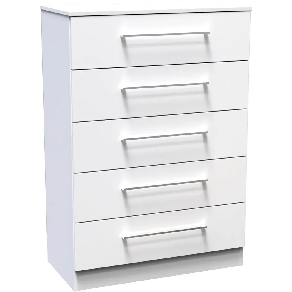 Worcester 5 Drawer Chest - White