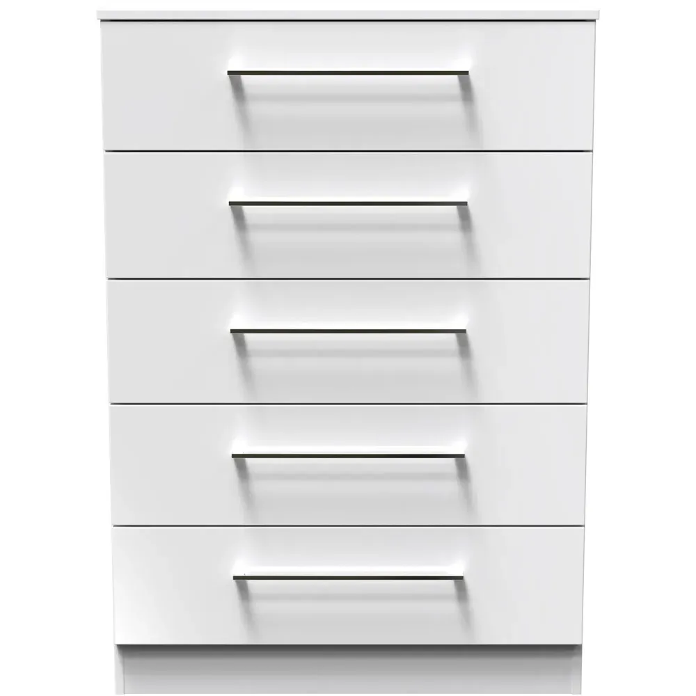 Worcester 5 Drawer Chest - White