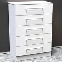 Worcester 5 Drawer Chest - White