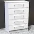 Worcester 5 Drawer Chest - White