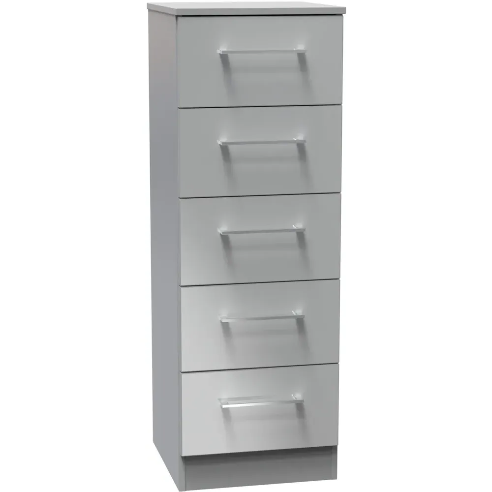 Worcester 5 Drawer Tallboy - Grey