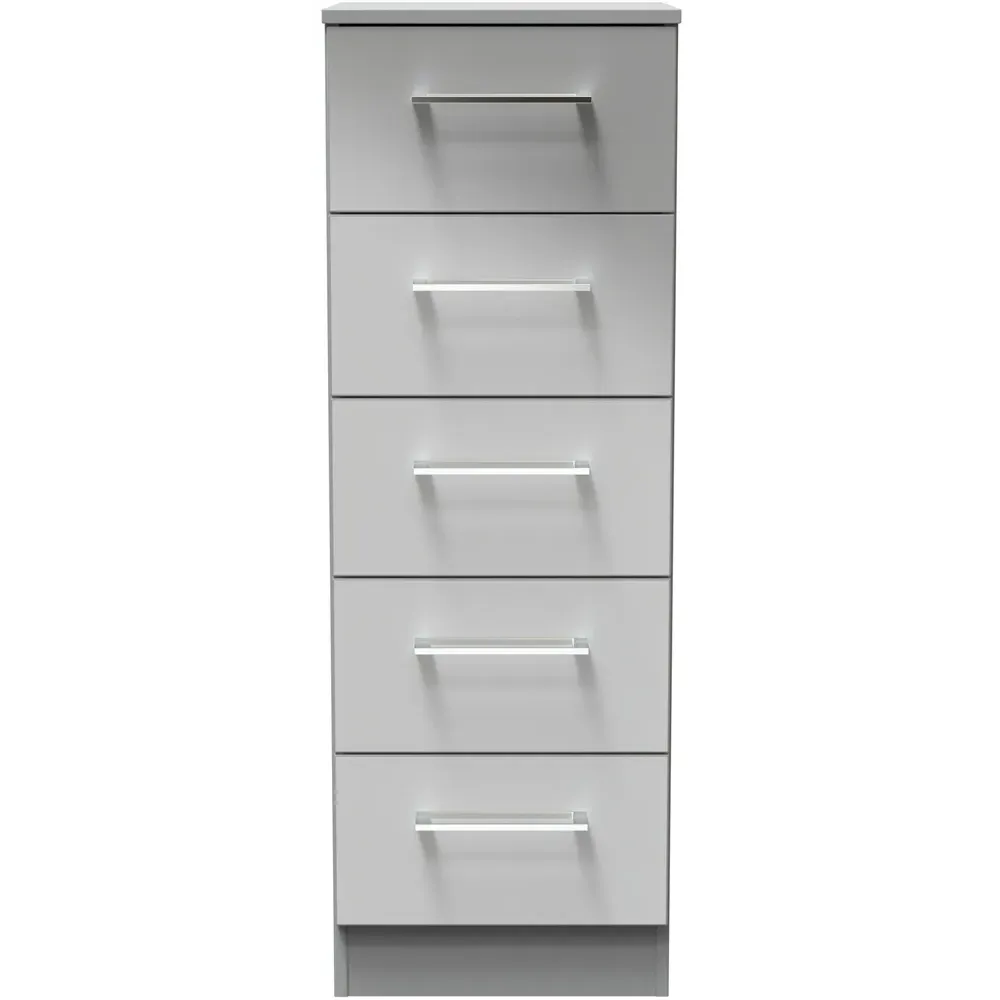 Worcester 5 Drawer Tallboy - Grey