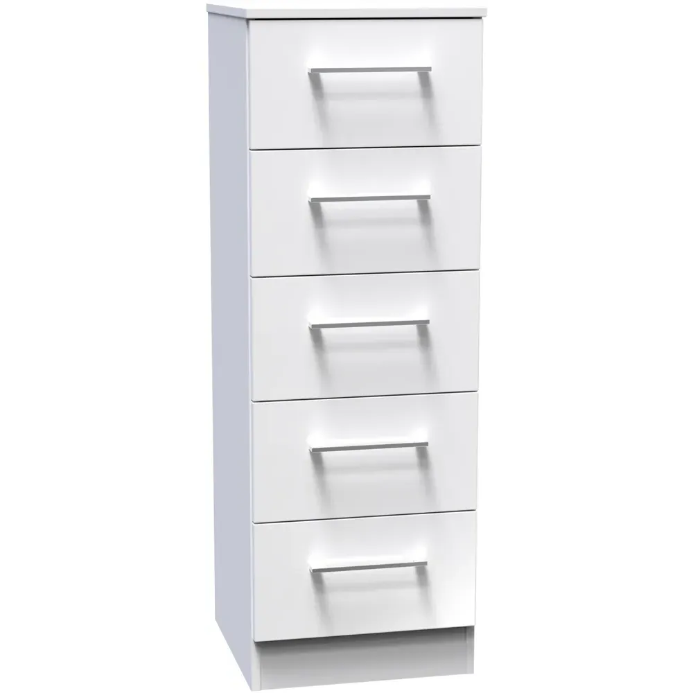 Worcester 5 Drawer Tallboy - White