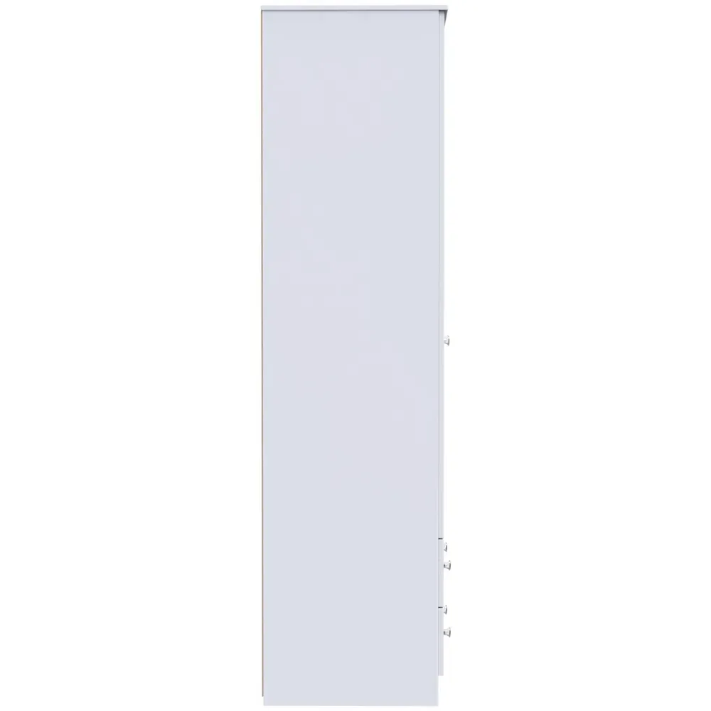 Yarmouth 2 Door 2 Drawer Tall Wardrobe - White