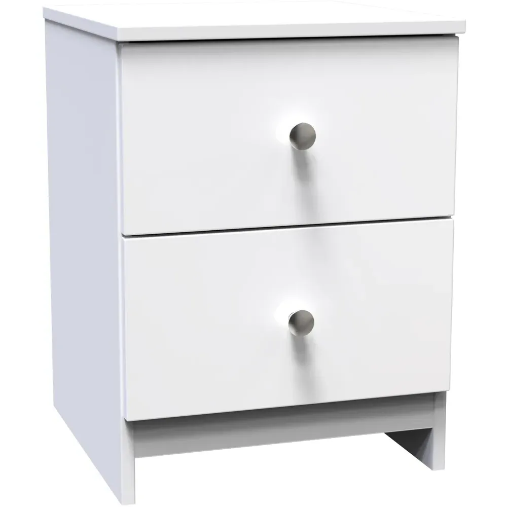 Yarmouth 2 Drawer Bedside Cabinet - White