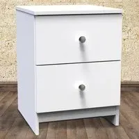 Yarmouth 2 Drawer Bedside Cabinet - White