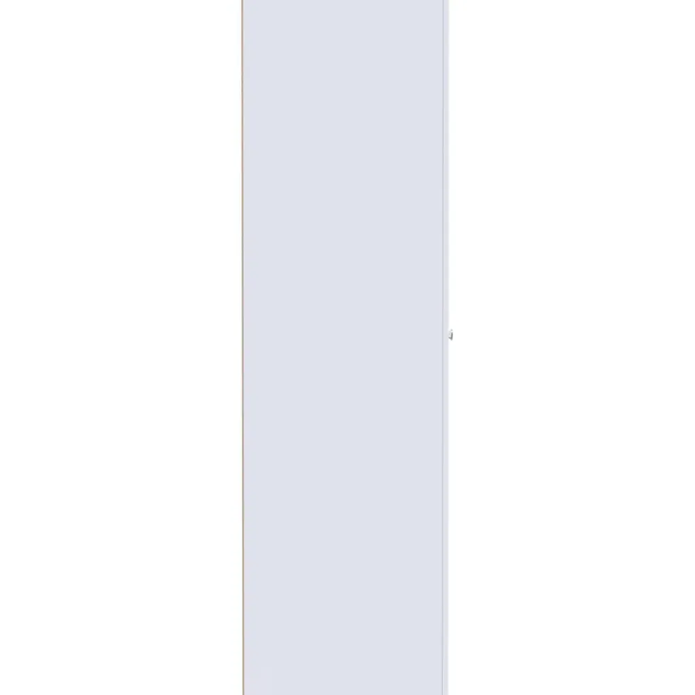 Yarmouth 3 Door Tall Mirrored Wardrobe - White