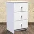 Yarmouth 3 Drawer Bedside Cabinet - White
