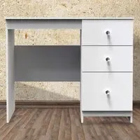 Yarmouth 3 Drawer Vanity Desk - White