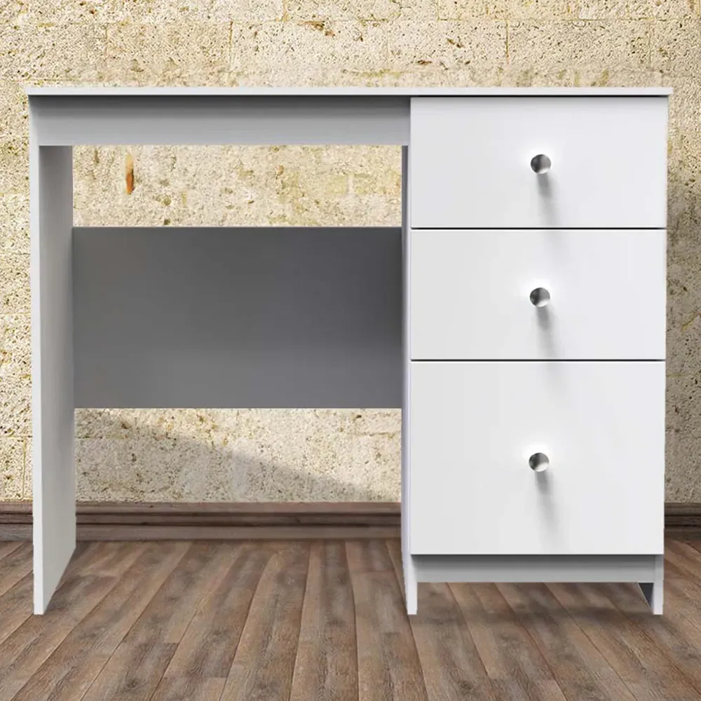 Yarmouth 3 Drawer Vanity Desk - White