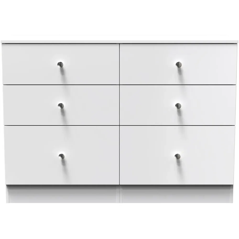 Yarmouth 6 Drawer Midi Chest - White
