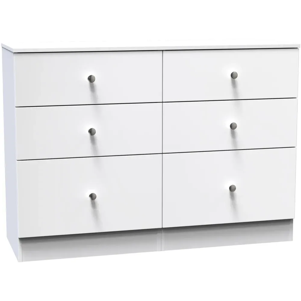 Yarmouth 6 Drawer Midi Chest - White