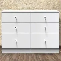 Yarmouth 6 Drawer Midi Chest - White