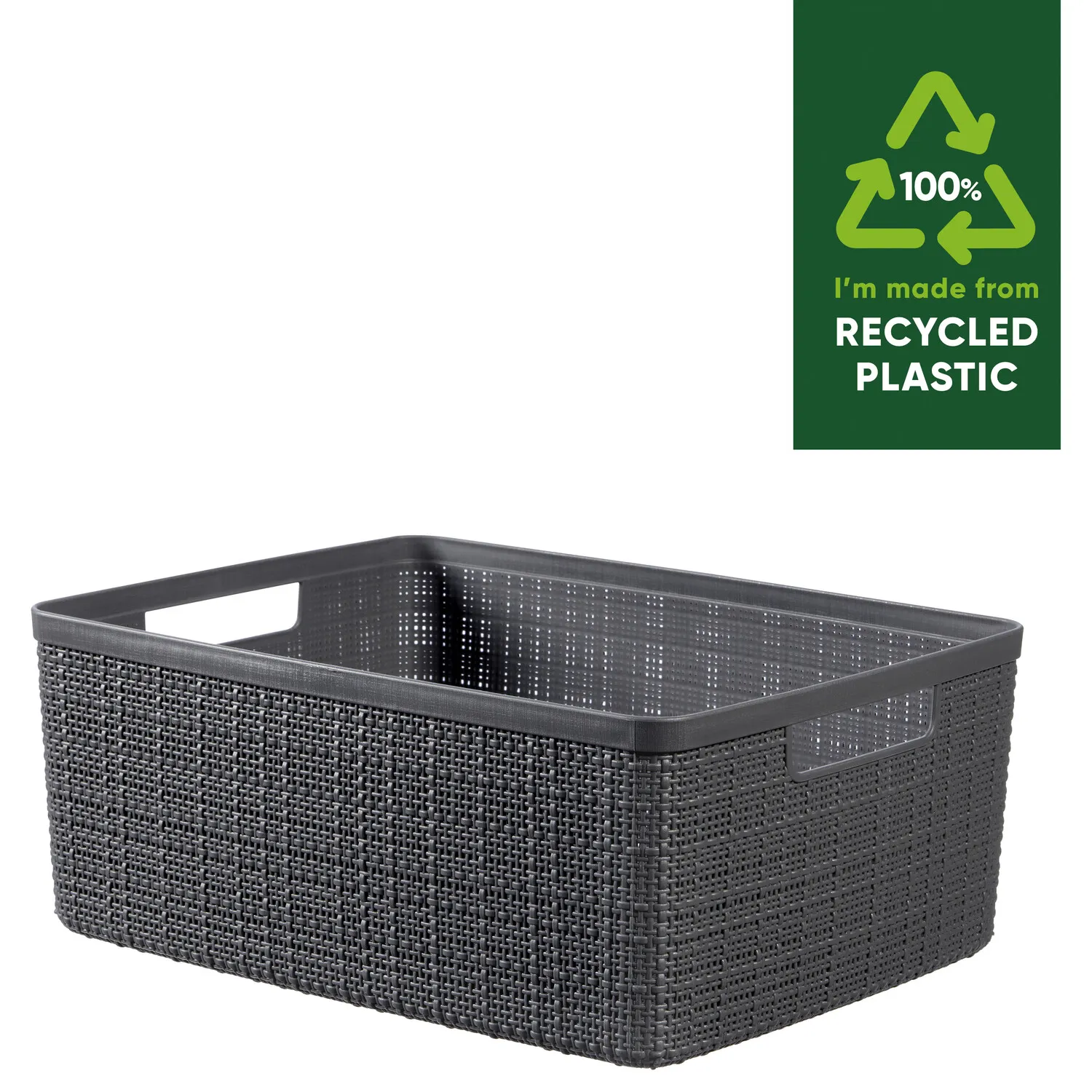 12L Storage Basket - Deep Shadow, Jute