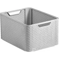 30L Storage Basket - Grey, Plastic