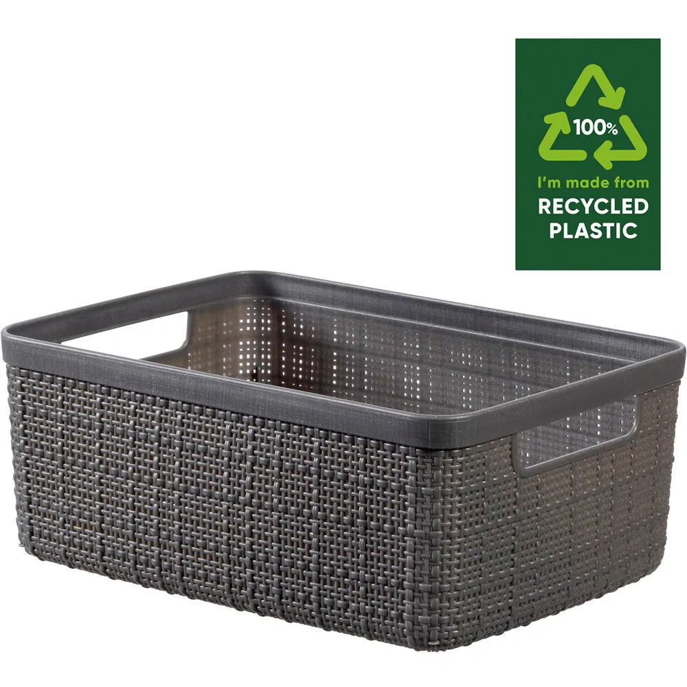 4.5L Storage Basket - Deep Shadow, Jute