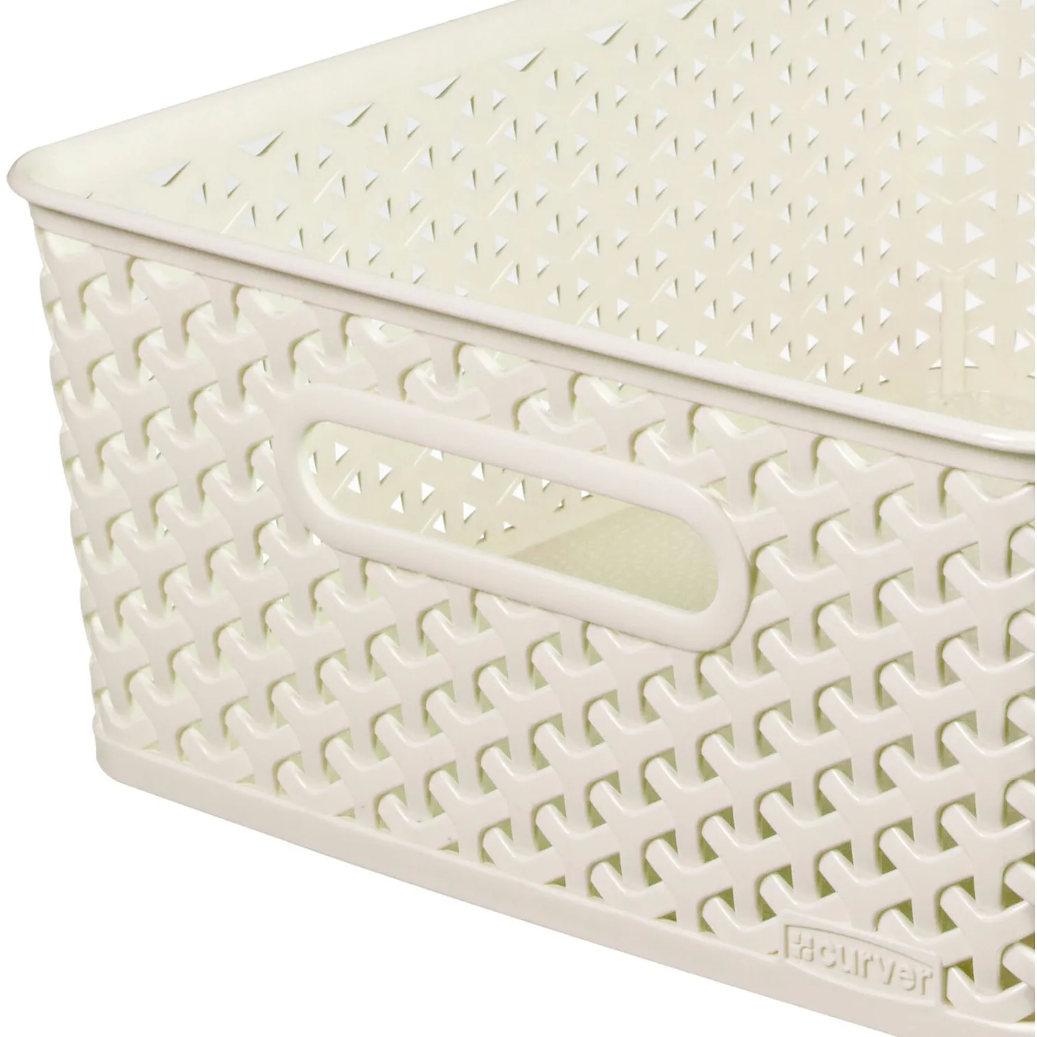 Curver 13L Rectangular Storage Basket - Vintage White