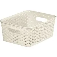 Curver 13L Rectangular Storage Basket - Vintage White