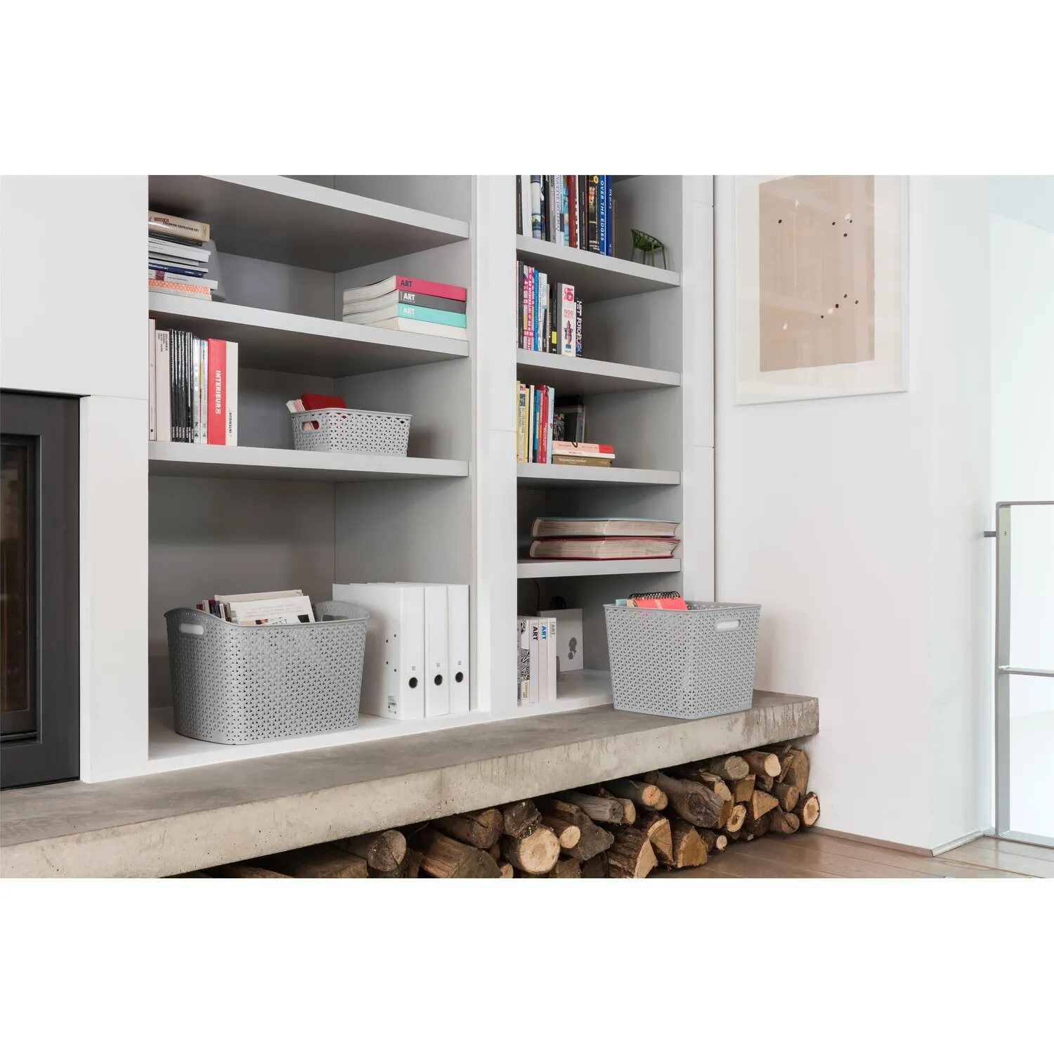 My Style 28L Rectangular Storage Basket - Grey, Plastic