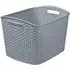 My Style 28L Rectangular Storage Basket - Grey, Plastic