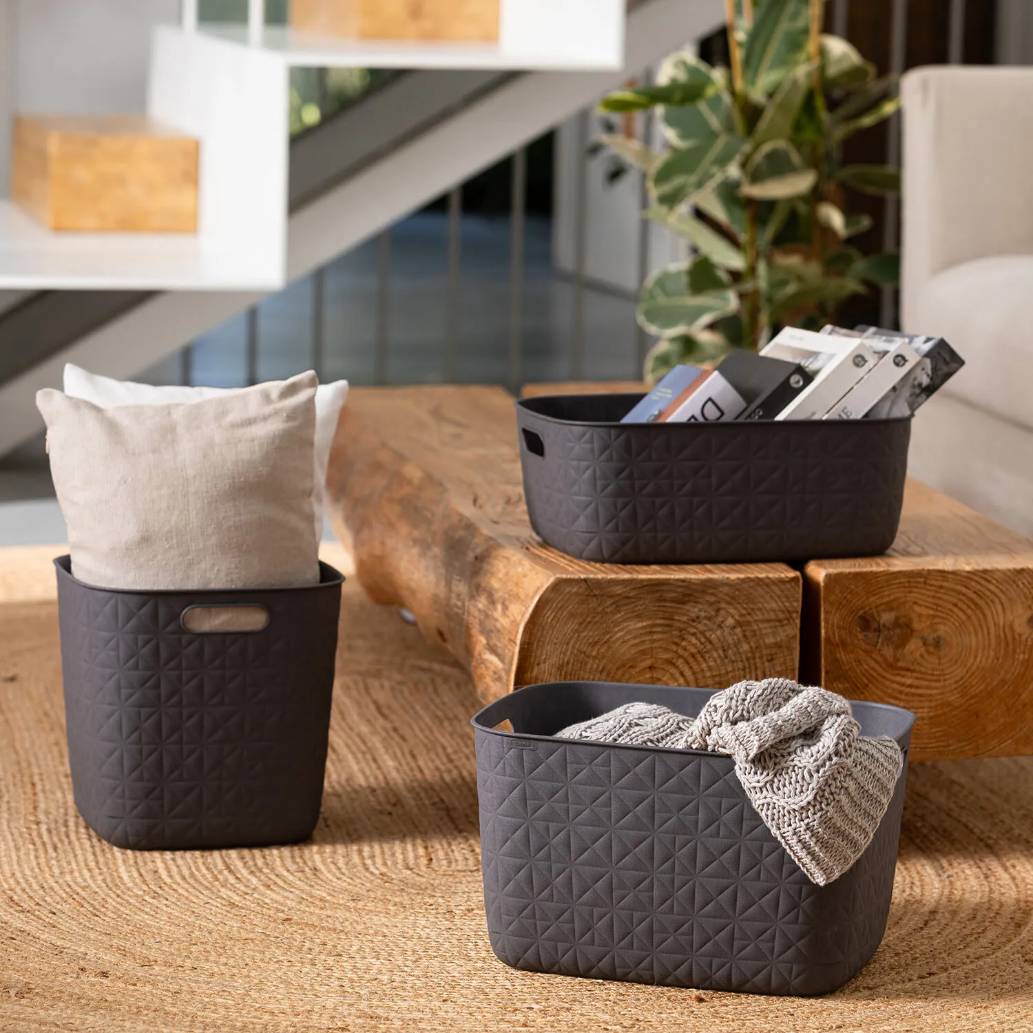 Softex 12.5L Storage Basket - Grey