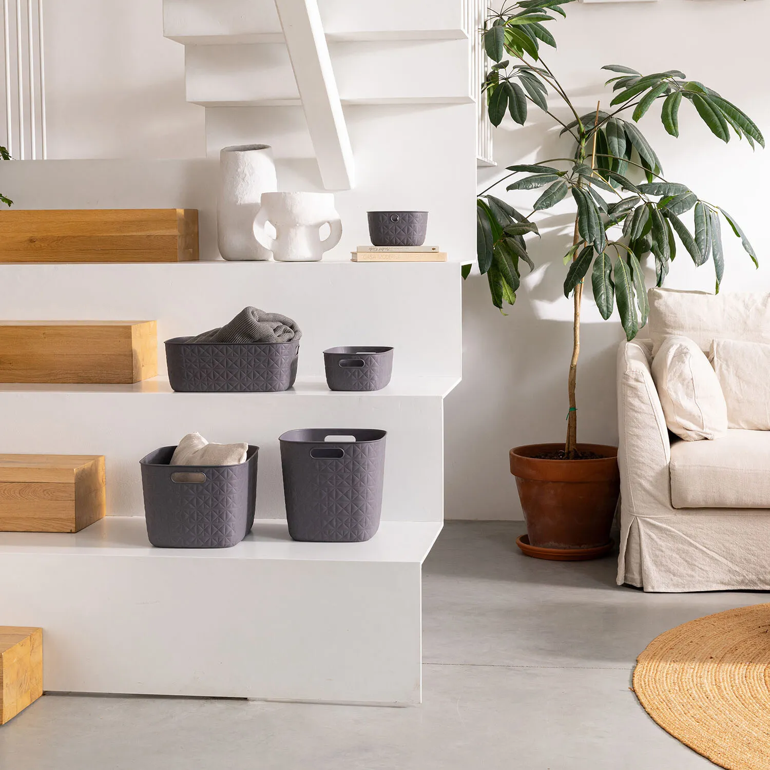 Softex 3L Storage Basket - Grey