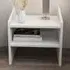 Adin 2 Shelf Bedside Table - White
