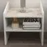 Adin 2 Shelf Bedside Table - White Ephesus