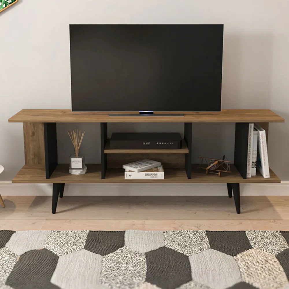 Akya TV Unit - Walnut, Black