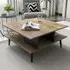 Akya Wide Coffee Table - Walnut, Black