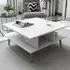 Akya Wide Coffee Table with Storage - White