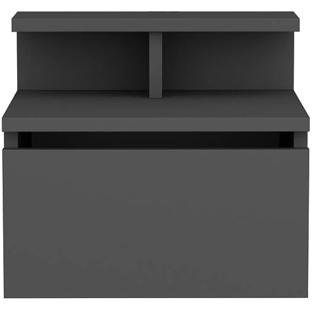 Alice Floating Bedside Table with Drawer - Black