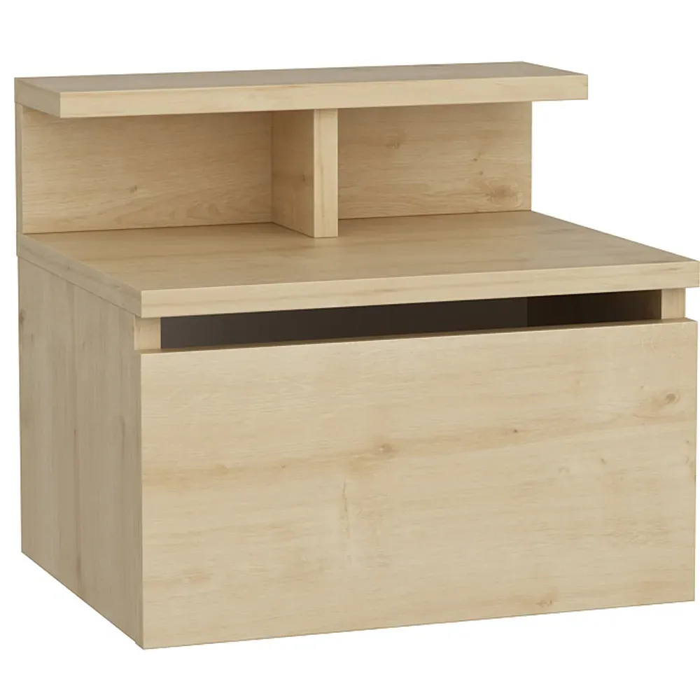 Alice Floating Bedside Table with Drawer - Oak