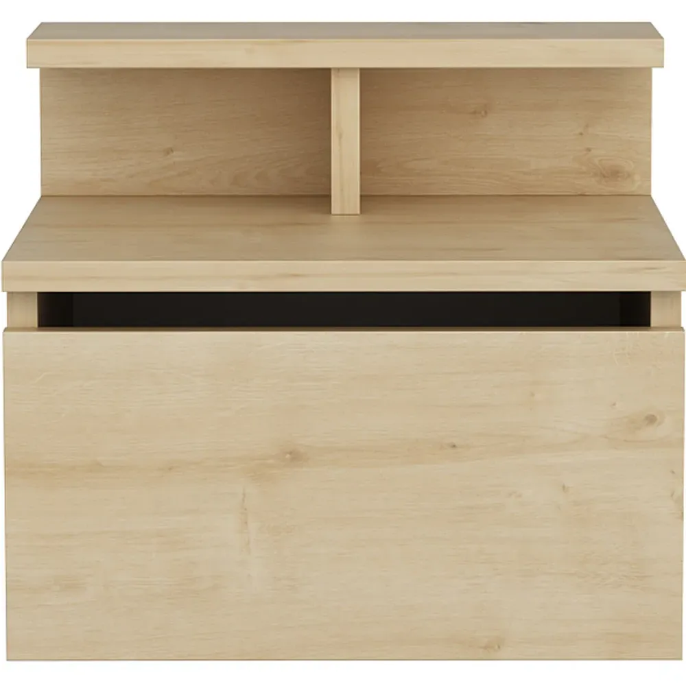 Alice Floating Bedside Table with Drawer - Oak