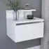 Alice Floating Bedside Table with Drawer - White