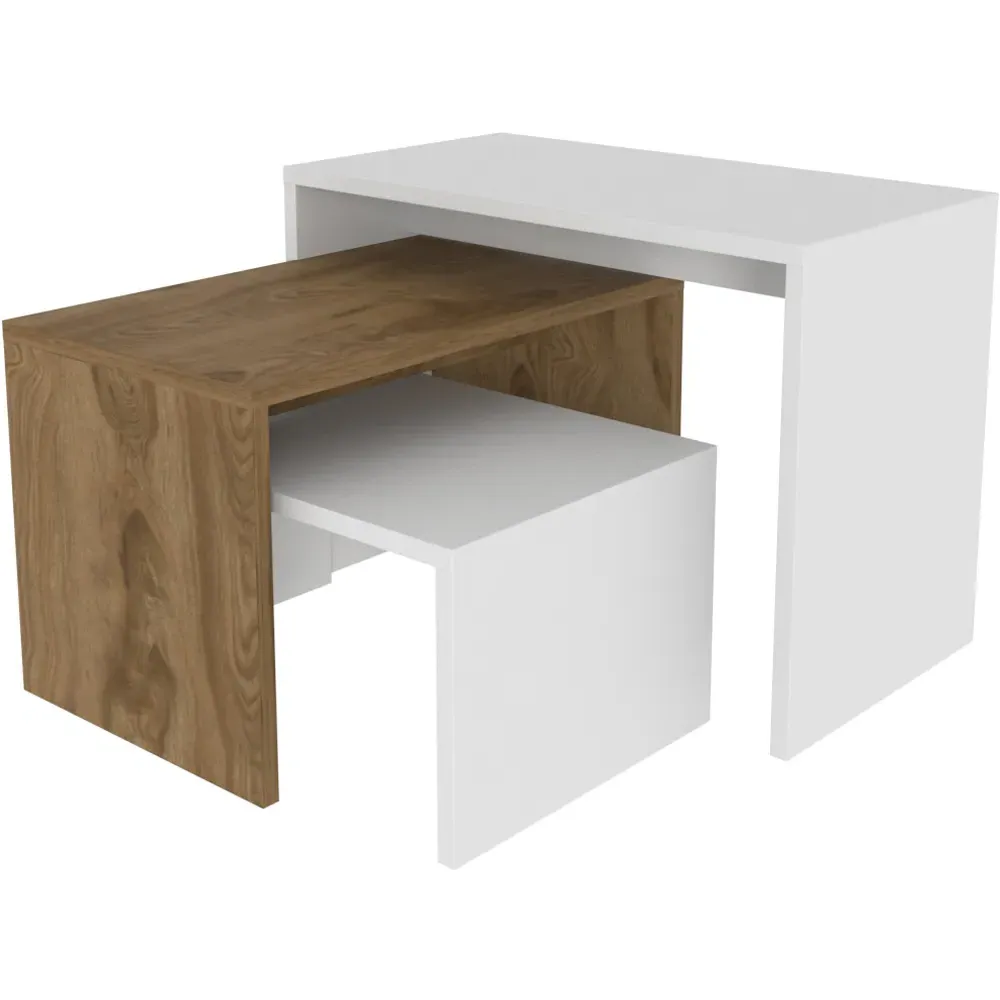 Andro White Oud Nest of Tables Set of 3