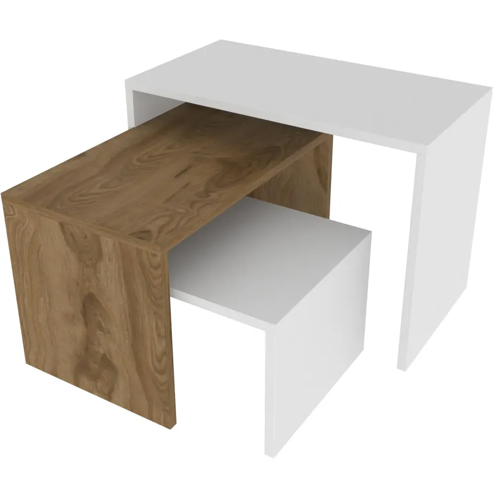 Andro White Oud Nest of Tables Set of 3
