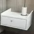 Anel Single Drawer Floating Bedside Table - White