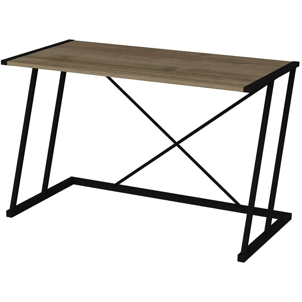 Anemon Computer Desk - Walnut, Black