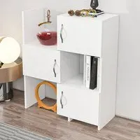 Anna 3 Door Multipurpose Cabinet - White