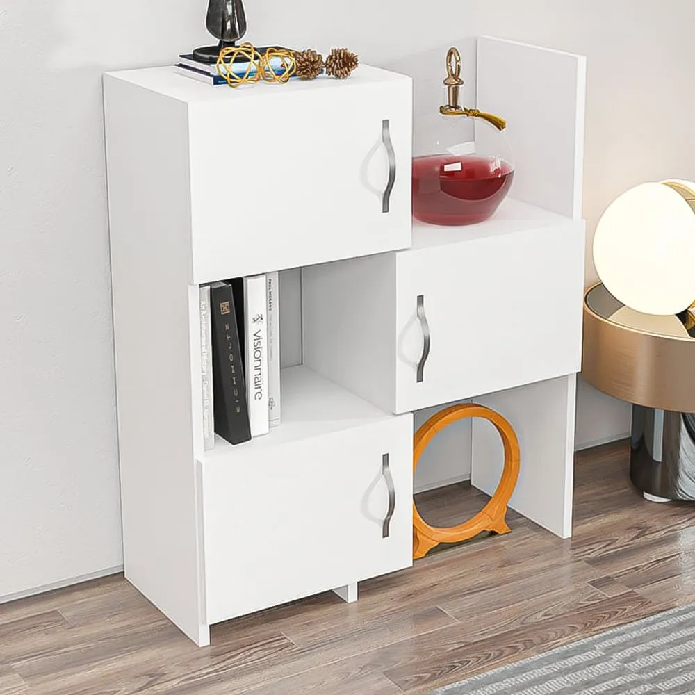 Anna 3 Door Multipurpose Cabinet - White image