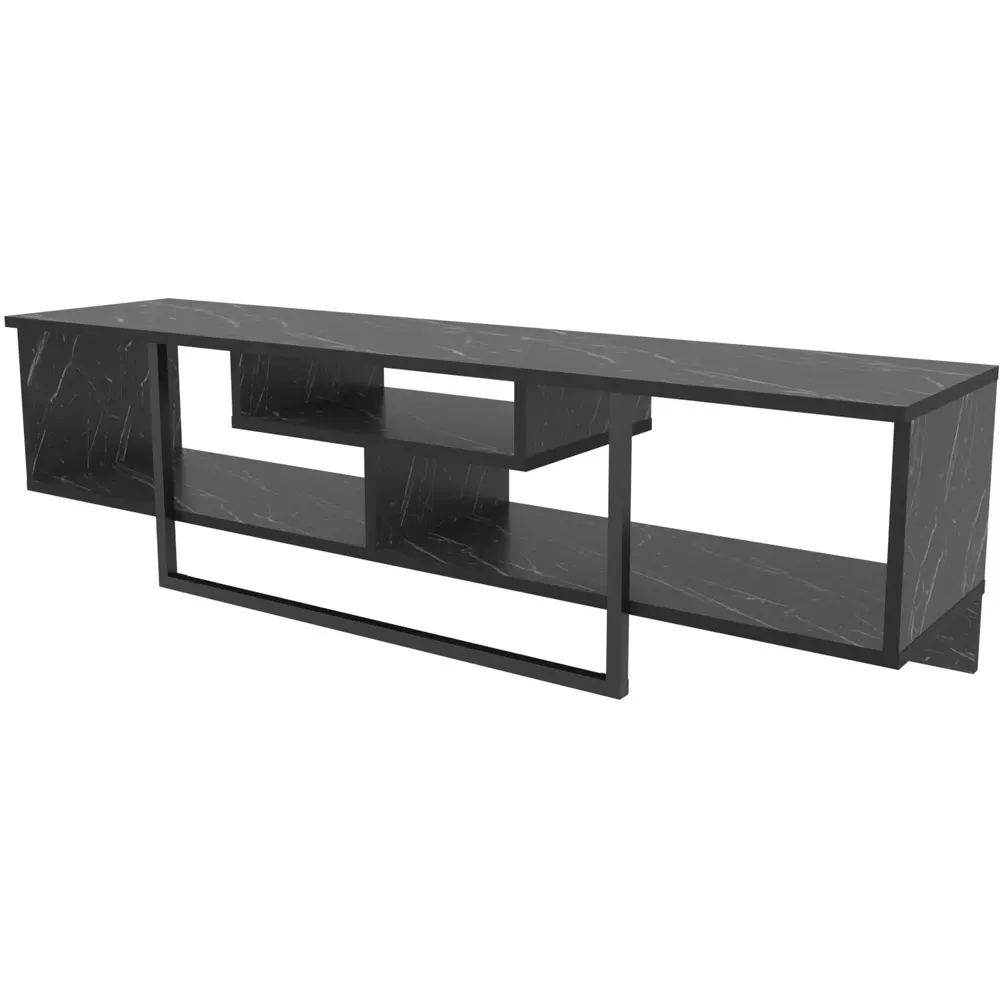 Asal 3 Shelf TV Unit - Bendire, Black