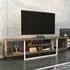 Asal 3 Shelf TV Unit - Walnut, White