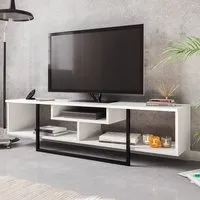 Asal 3 Shelf TV Unit - White, Black